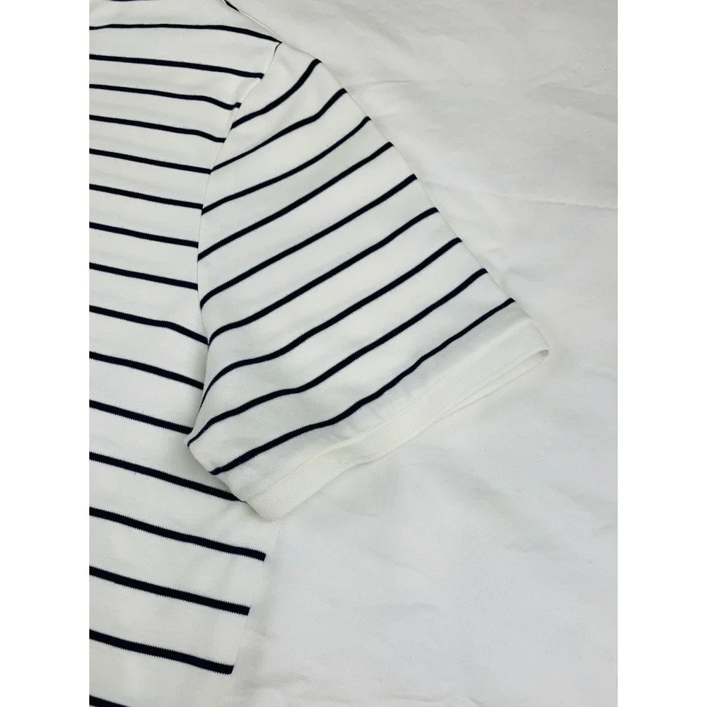 Polo Ralph Lauren XL Striped Pima Soft Touch Polo Shirt White Navy Flesh Pony